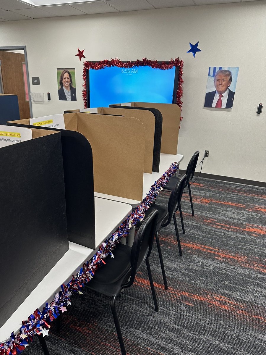 Crsigala_'s tweet photo. Mock Elections happening today at Tinajero PK-8. #IamEPISD @ELPASO_ISD https://t.co/FOxKOZwN8d