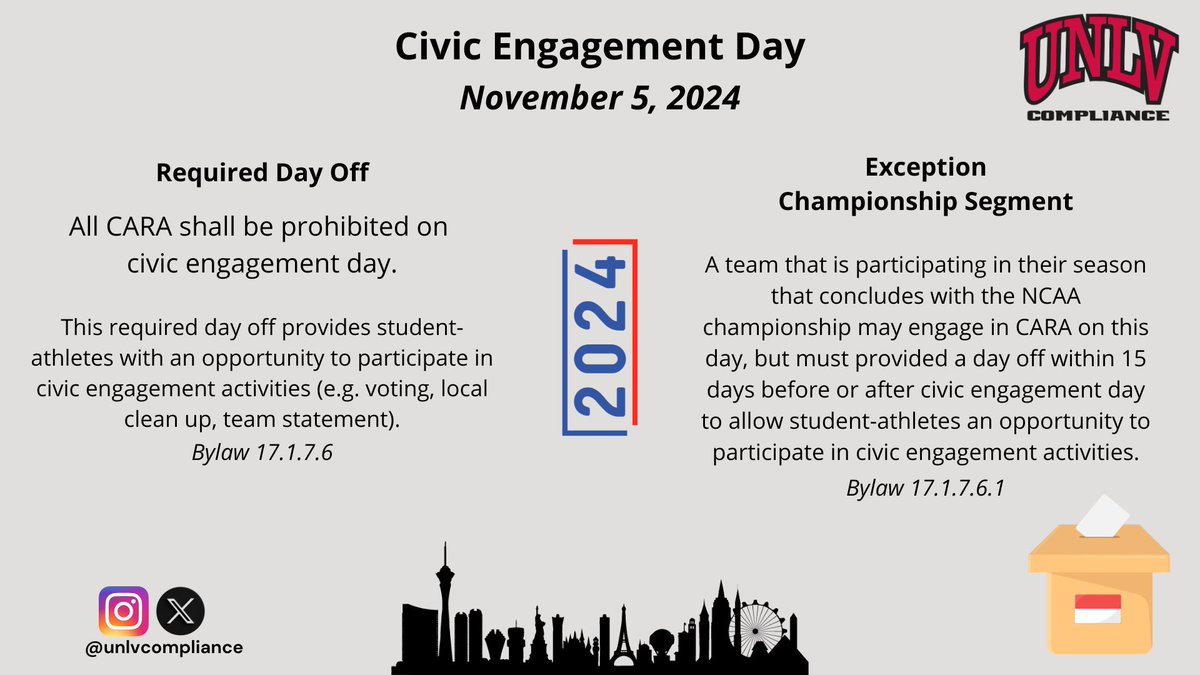 A week from today‼️➡️Civic Engagement Day is coming up quickly‼️Reminders below⬇️🗳️