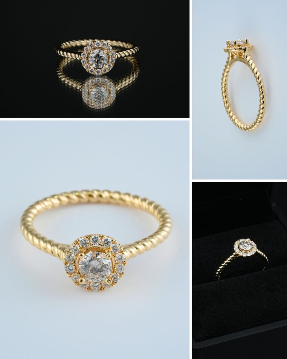 ArtGoldOfficial's tweet image. Say 'I do' to perfection with our 18k gold engagement ring, featuring a natural round-cut diamond. Timeless elegance for your forever moment. 💍✨ #PerfectRing #RoundCutDiamond #ArtGoldJewelry #EngagementGoals
