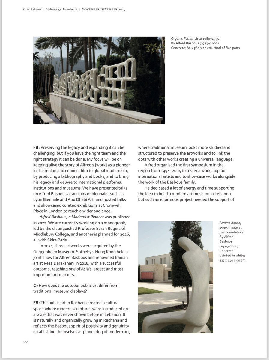 FBasbous's tweet photo. Interview with Fadi Basbous of the Alfred Basbous Foundation.
Thank you for the Editor Yifawn LEE, Art designer Fred Young for the nice article featuring the #alfredbasbousfoundation
#hongkong #modern #Art # UK #Alfredbasbous #Sculptures  Link : https://t.co/NVekfH2Daf https://t.co/turqVi3ZGH