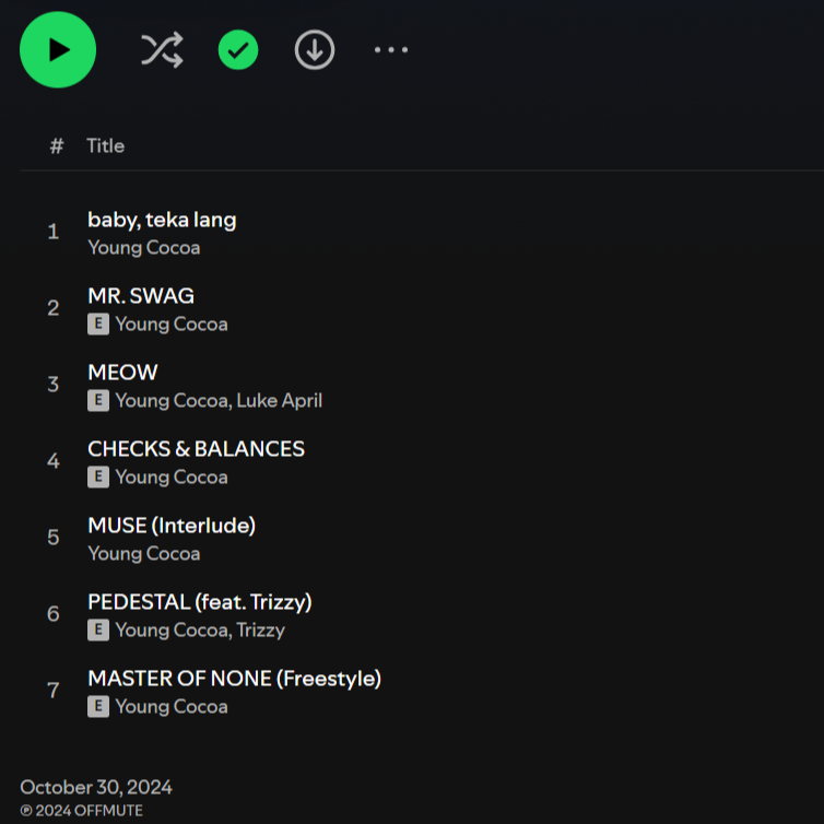 youngcocoap0d_'s tweet photo. @youngcocoa_ is always a man with a plan and his latest one starts with his debut EP "liv, luvv, cocoa" 😎

Liv it up with 7 tracks that showcase YC's alternative hip-hop musings - out now on all DSPs! Let's show him some luvv, cocoabeans 💙

⛓️: https://t.co/m6d65RF7Gg https://t.co/rB0zoLXKyZ