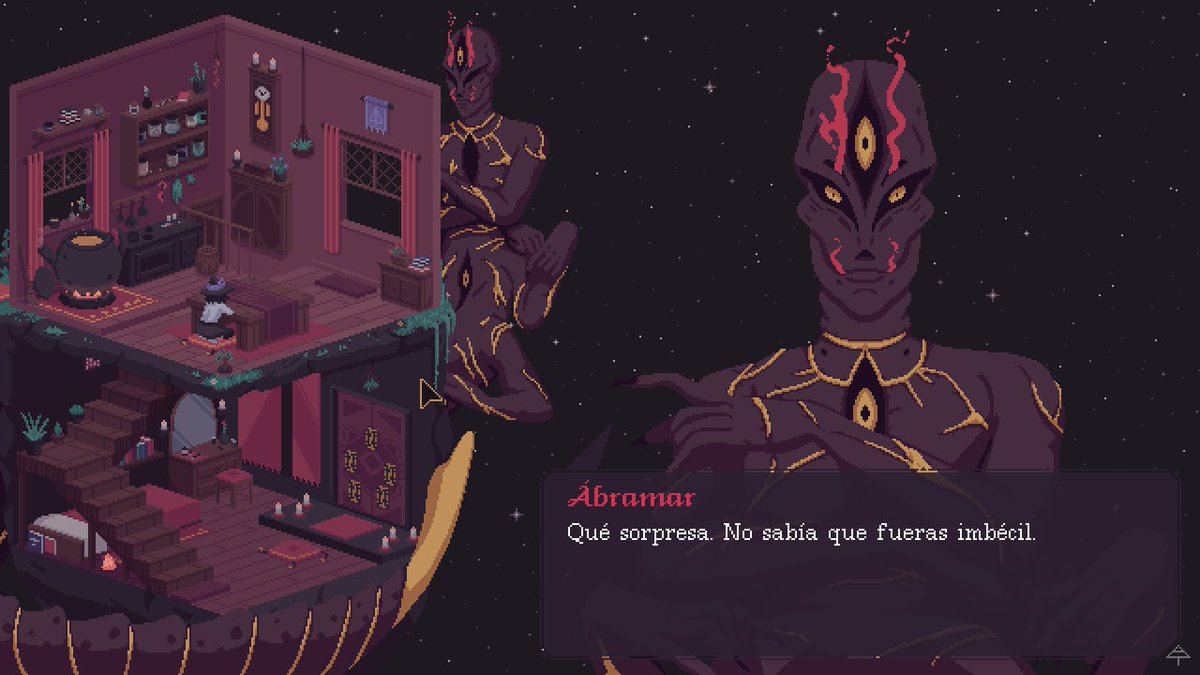 Tú: Decides no comprarte el juego de las brujitas espaciales.
Ábramar: