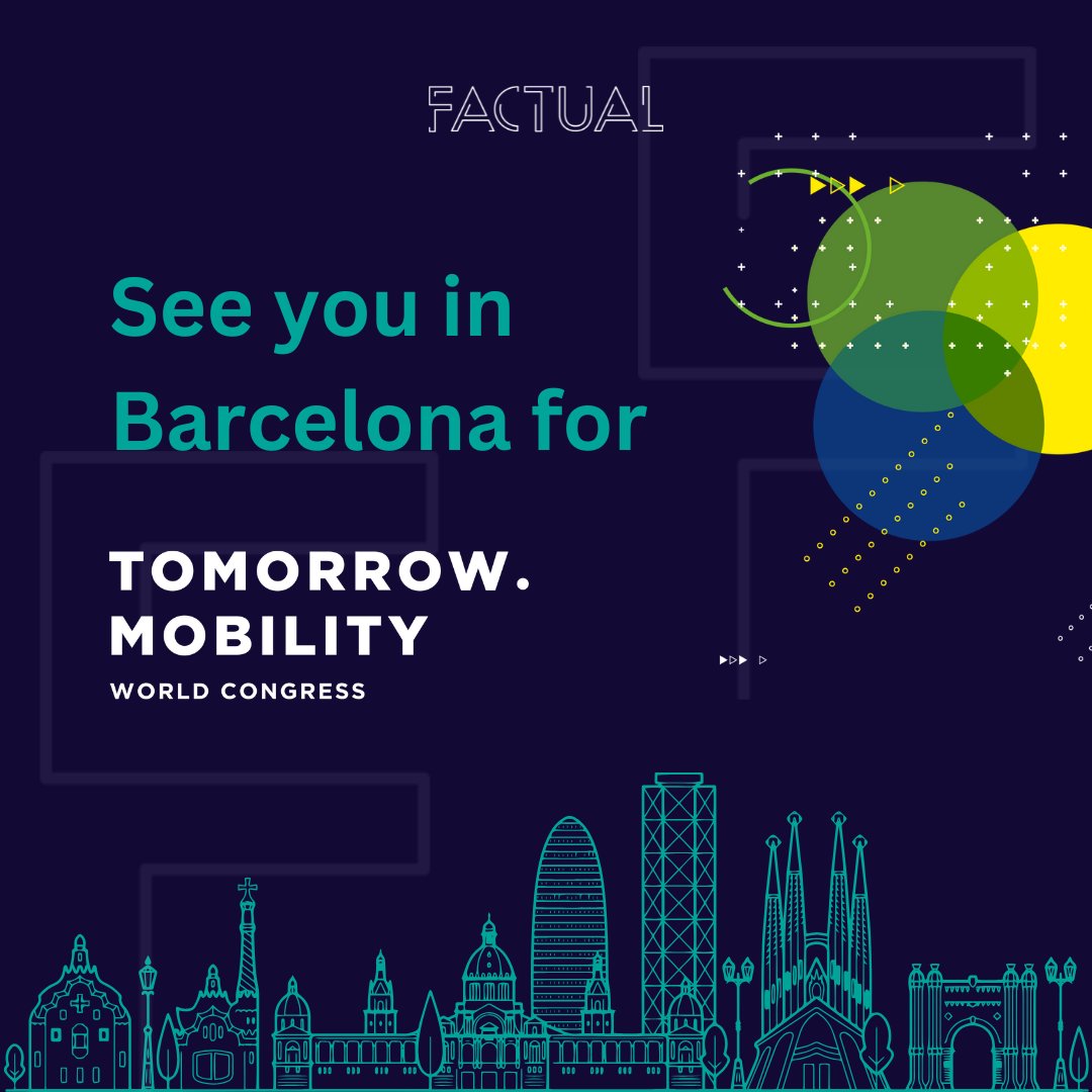How many of you will be in Barcelona next week for <a href="/_TomorrowMob/">Tomorrow.Mobility</a> ? 🙋‍♀️🙋‍♂️

<a href="/GoFactual/">Factual</a> will be in the 3-day event. We hope to see as many as you as possible!