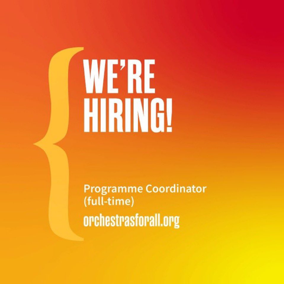 Bradford Music Network (@bradfordmusic) on Twitter photo The team at <a href="/Orchestras4All/">Orchestras for All</a> hiring a Programme Coordinator!
Help them deliver OFA’s inclusive music-making programmes, empowering the next generation of young musicians in the UK!
Deadline: 5 November 2024
Learn more and apply 👉 ow.ly/ttsL50TKyy2 The team at <a href="/Orchestras4All/">Orchestras for All</a> hiring a Programme Coordinator!
Help them deliver OFA’s inclusive music-making programmes, empowering the next generation of young musicians in the UK!
Deadline: 5 November 2024
Learn more and apply 👉 ow.ly/ttsL50TKyy2
