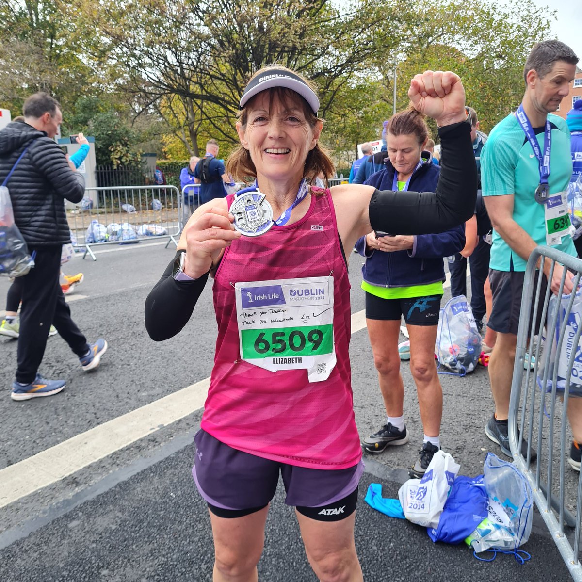 At the <a href="/dublinmarathon/">Irish Life Dublin Marathon</a> 2024. 11th on the spin. Great atmosphere on the streets of the Capital. Massive shout out to the super supporters, volunteers, and all concerned. #dublincitymarathon