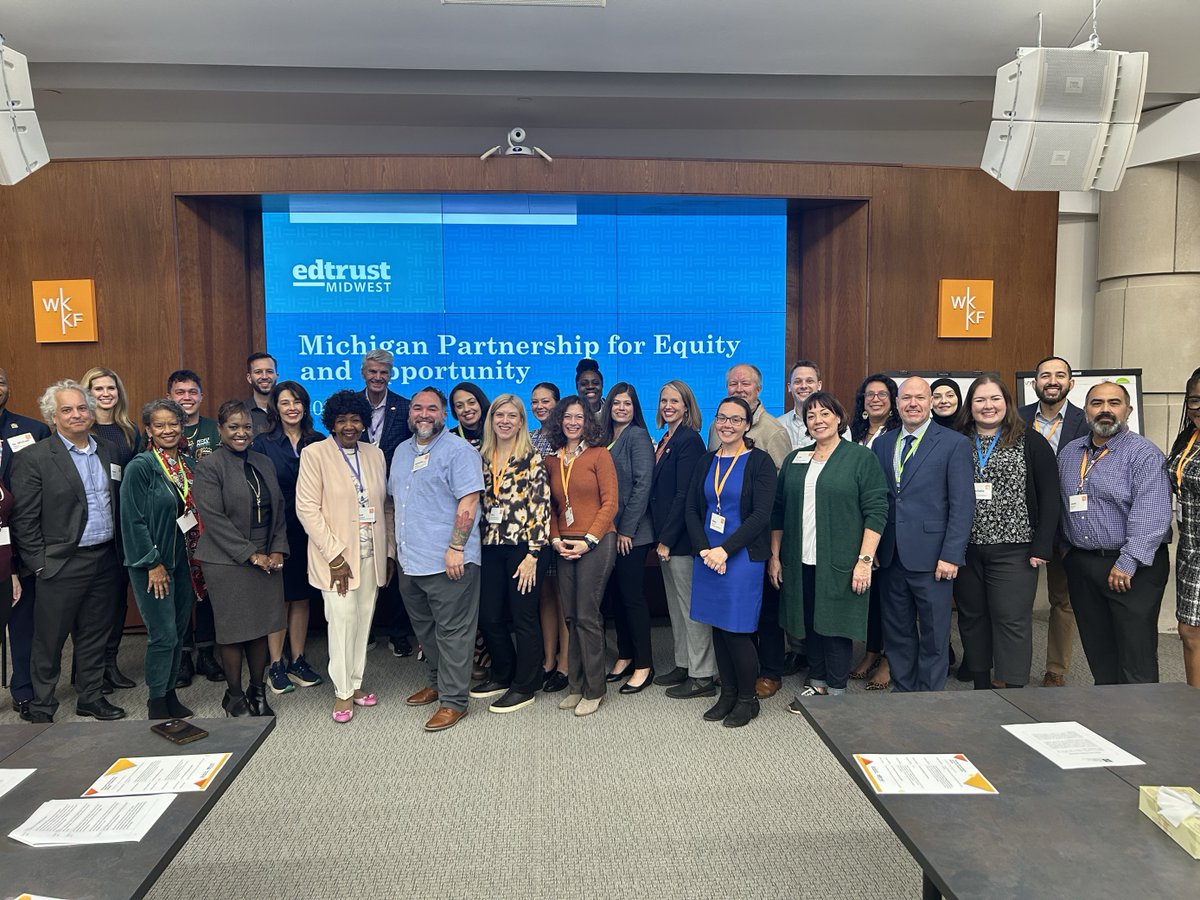 EdTrustMidwest's tweet photo. Last week, 30+ education equity advocates joined together at the Michigan Partnership for Equity and Opportunity’s Annual Retreat, held at in Battle Creek, MI! Advocates traveled from multiple parts of the state to convene for a day of knowledge building! #MIstudents #Opp4All https://t.co/DhtbNu5pqC
