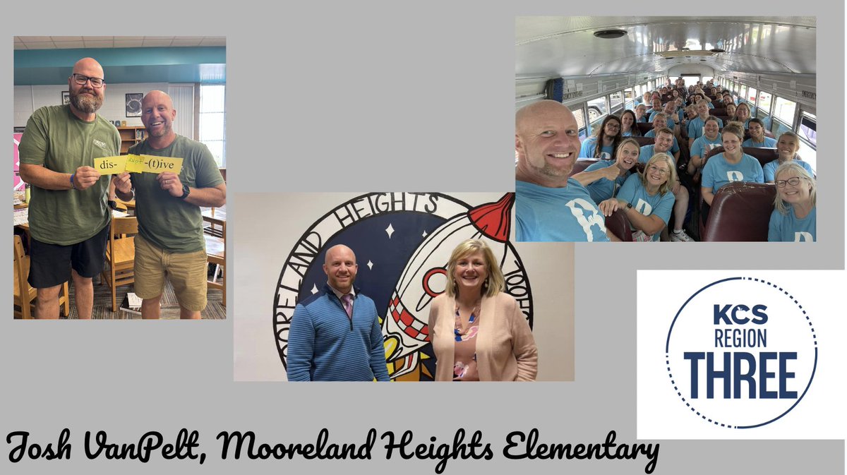 KCSReg3Director's tweet photo. October is Principal Appreciation Month! 🎉 Let’s celebrate Mooreland Heights Principal, Josh VanPelt! He is an amazing leader who has huge passion for his school and community! He is the biggest advocate for his students! So thankful you are on the Region 3 team! #KCSRegion3 https://t.co/DOUurxYJ8K