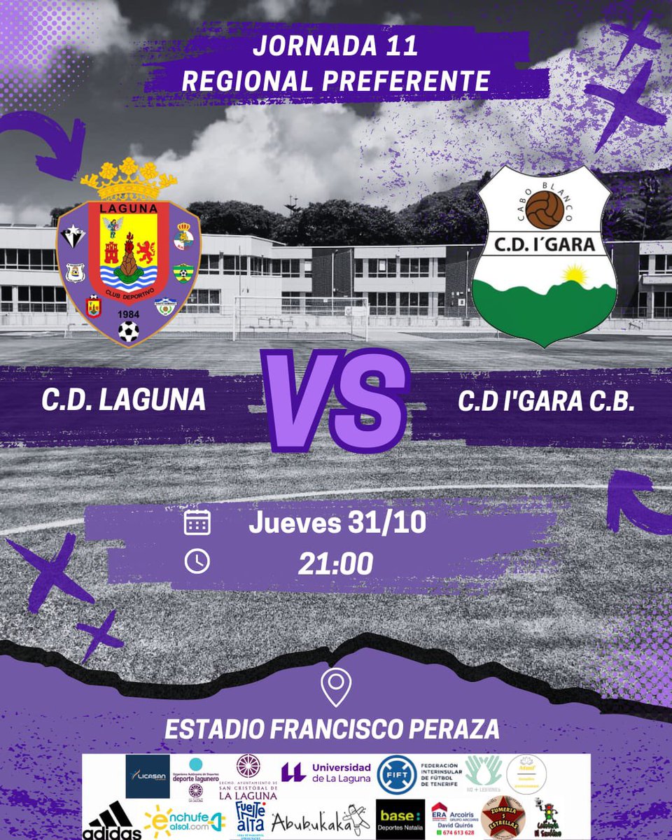 🎃 NOCHE DE HALLOWEEN, NOCHE DE PARTIDO EN CASA ⚽️

➡️ Este jueves 31 de octubre jugamos en casa un auntentico partidazo 

⚔️ @cd_igara_cabo_blanco 

🕢 21:00 

🏟️ Francisco Peraza

🙌🏾 No te pierdas esta importante cita y acude a animar a los nuestros 💪🏾