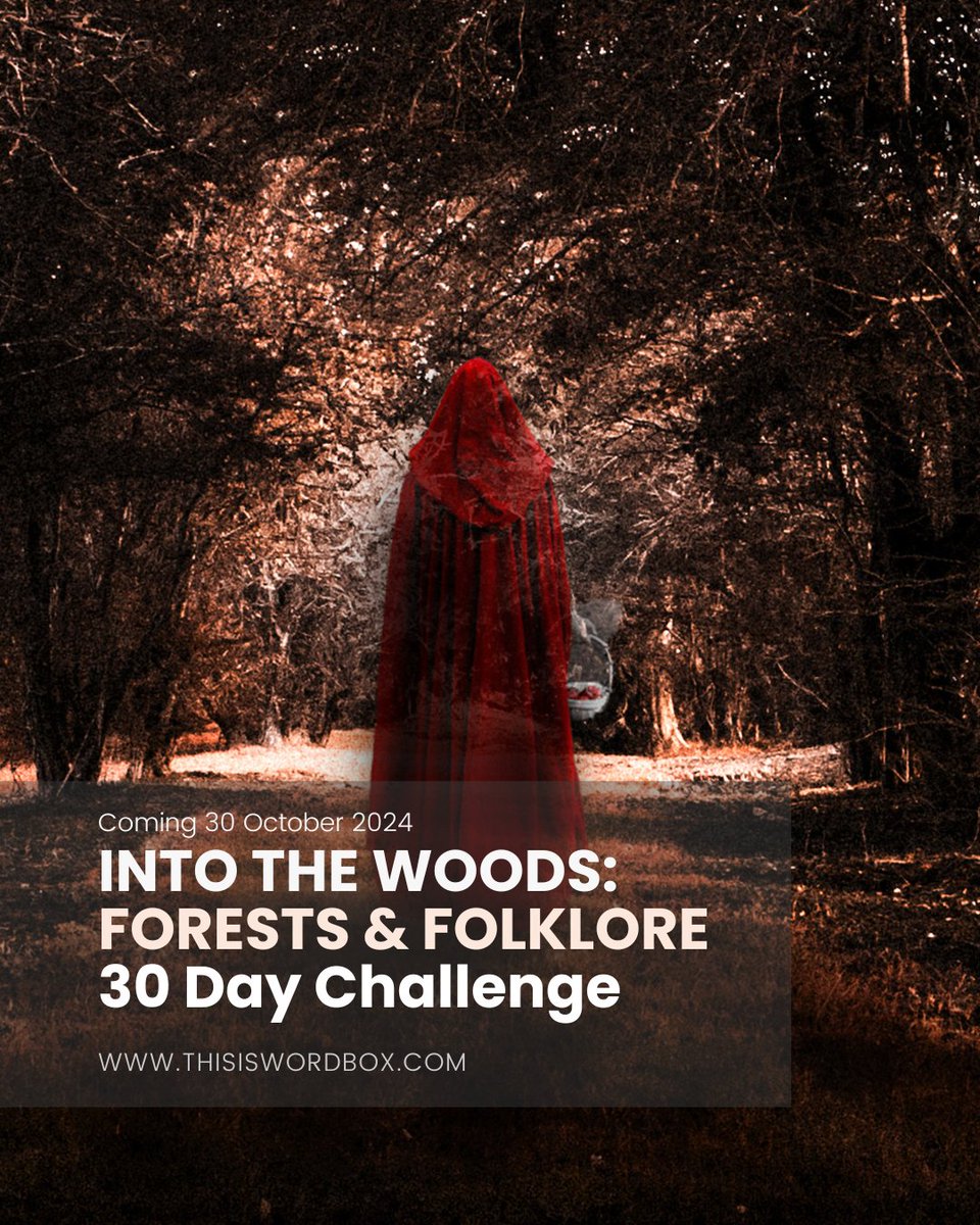 New 30-Day Writing Challenge for Autumn starts tomorrow. Come join us in writing a poem-day &amp; get lost in the world of forests &amp; folklore. Perfect for beginning and emerging writers or anyone looking to break thru writers' block. More info &amp; booking at thisiswordbox.com
