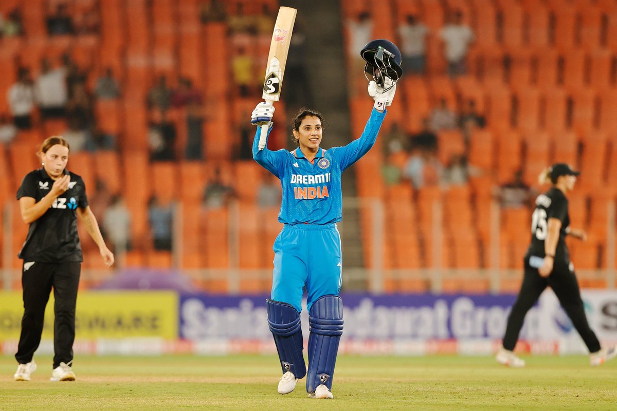 🚨 New Record Alert! 🚨 Smriti Mandhana has smashed her 8th ODI century, surpassing Mithali Raj to become the Indian woman with the most ODI centuries! 🎉💪 A sensational 136 runs against South Africa. The future of women’s cricket is bright! #SmritiMandhana #WomensCricket