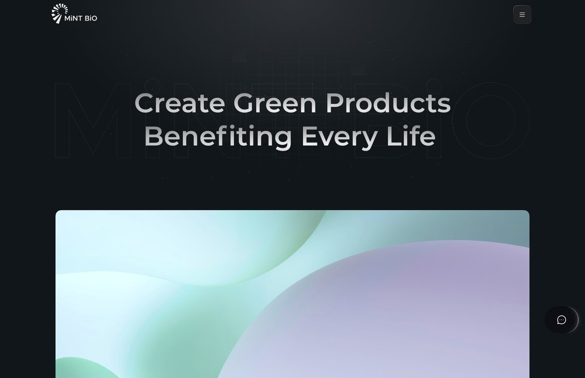 imlanhe's tweet image. Website design for MiNT BiO. #WebsiteDesign #GraphicDesigne #Figma #Branding