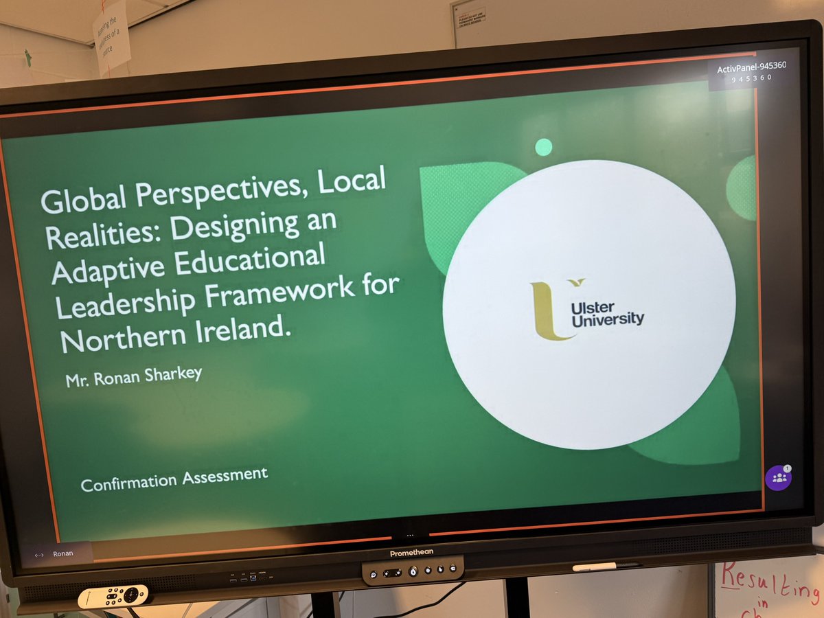 Ronan_Sharkey's tweet image. Busy morning presenting my PhD Study for Confirmation Assessment. Delighted to be moving forward in my PhD journey and I cannot thank @ClaireW08959862 &amp;amp; Prof David Barr enough for their support. A wonderful learning experience today! @UlsterEducation @UlsterUniPhD