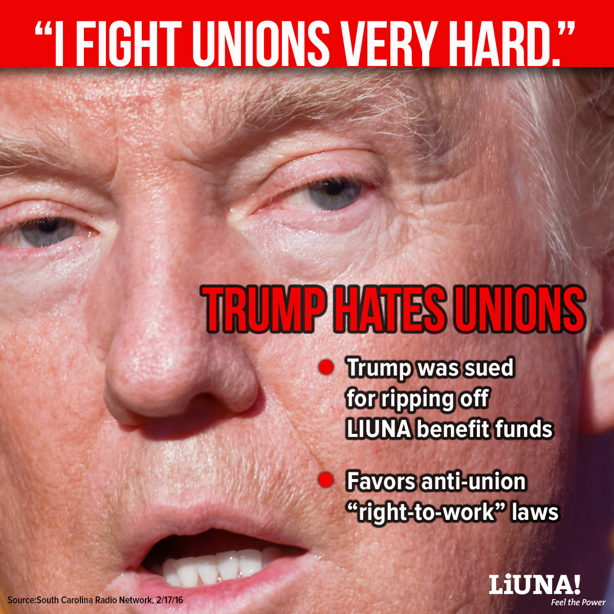 LiUNA579's tweet photo. On November 5th, let’s #DumpTrump & his anti-union, anti-worker #Project2025 agenda. Trump stiffed #union members & supported “right-to-work” laws. It's a fact, Trump IS NOT a friend of union workers.
#RememberInNovember #RightToWorkIsWRONG #WorkersRights https://t.co/EHumf1BO5Y