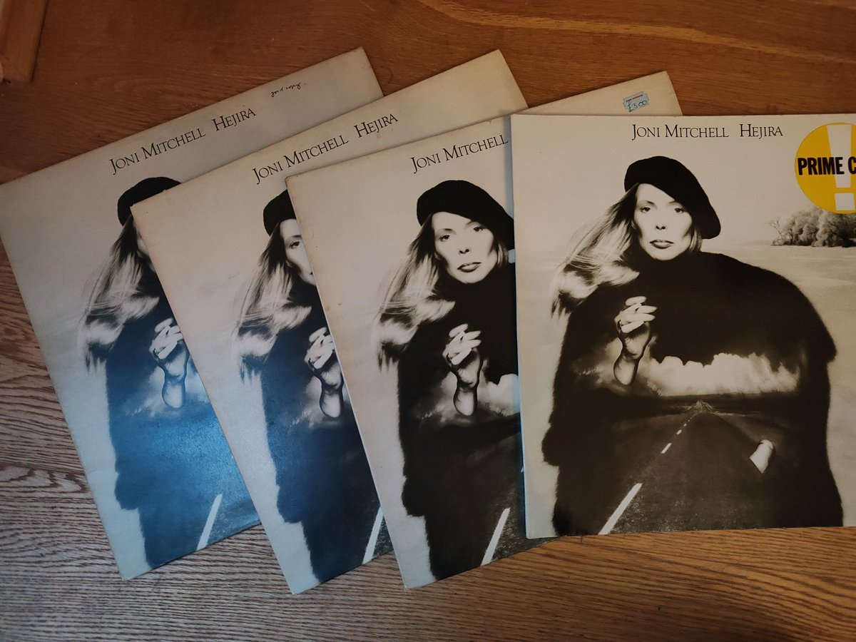 DMinghella's tweet image. My brother Anthony (RIP) once met Joni Mitchell and goofily told her he had four copies of Hejira. She just said, "Why?" He didn't know what to say.
I'm sorting through his old records and look - happy/sad sigh - here they are.
