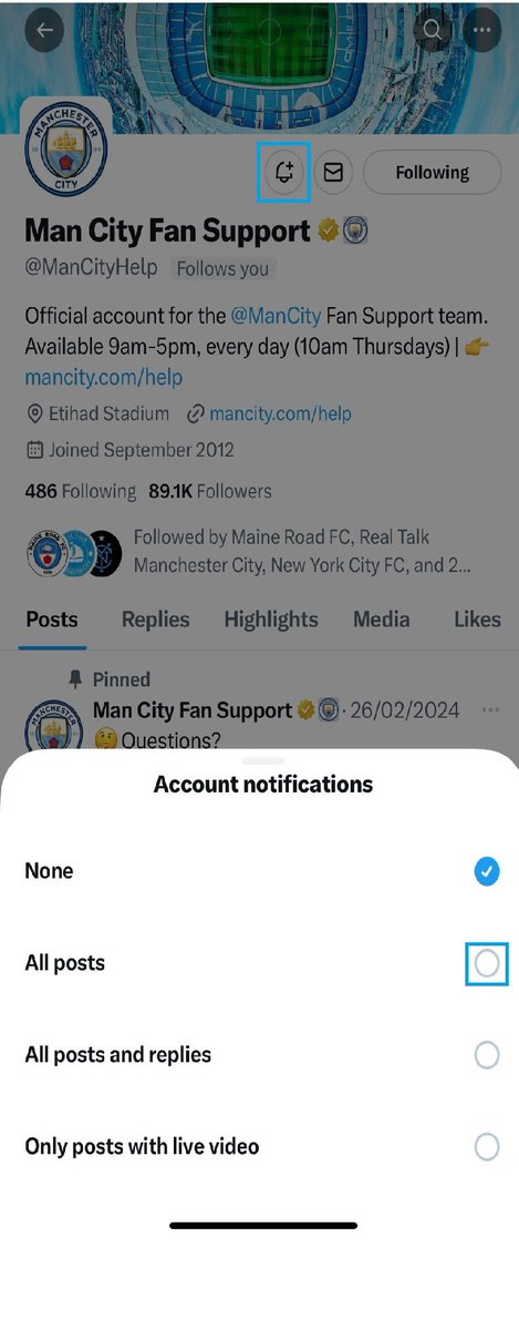 Man City Fan Support tweet media