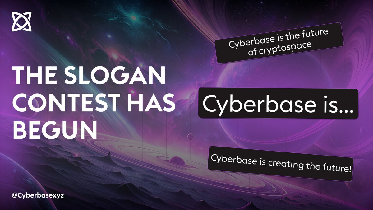 Hey Cyberbasers!

We are excited to announce that the new contest is here, and this time it's all about your creativity! Get ready to craft some amazing slogans for Cyberbase.

How to Participate? 
It's simple! Just share your slogan ideas on your profile or in the comments below