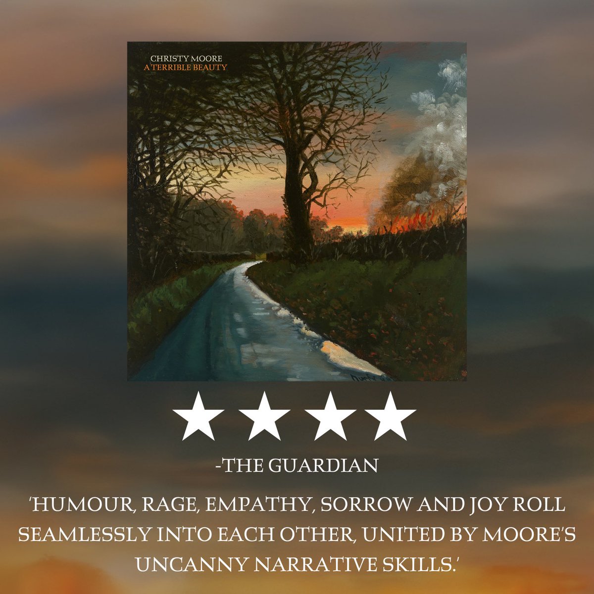 CladdaghRecords's tweet image. ⭐️⭐️⭐️⭐️ - @guardian
Another brilliant review of Christy Moore’s ‘A Terrible Beauty’
Out this Friday, order now on CladdaghRecords.com
amp.theguardian.com/music/2024/oct…