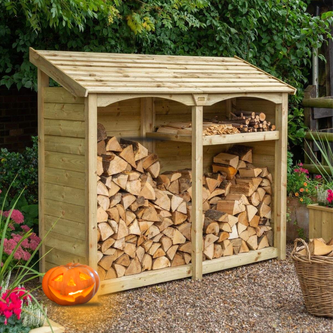 pavingss's tweet image. LOG STORE  
Loving this new ‘Premium Heritage’ log store from Rowlinson.

Comes in two sizes: Single £209.00 and the Double (pictured) for £322.00. See all our log stores on offer in our OUTDOOR LIVING section on our website.  
 #logstore #outdoorshed #outdoorstorage