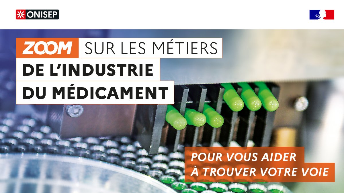 Onisep's tweet photo. 📌Découvrez les #métiers #industrie du #médicament et ses #formations dans ce nouveau numéro #ZoomOnisep, réalisé en partenariat avec @LeemFrance @Opco2i
➡️ 20 pros évoquent leur quotidien, parcours, les compétences et qualités pour exercer leur #métier  👉https://t.co/z2oOyfASZo https://t.co/7y5zHzd9ik