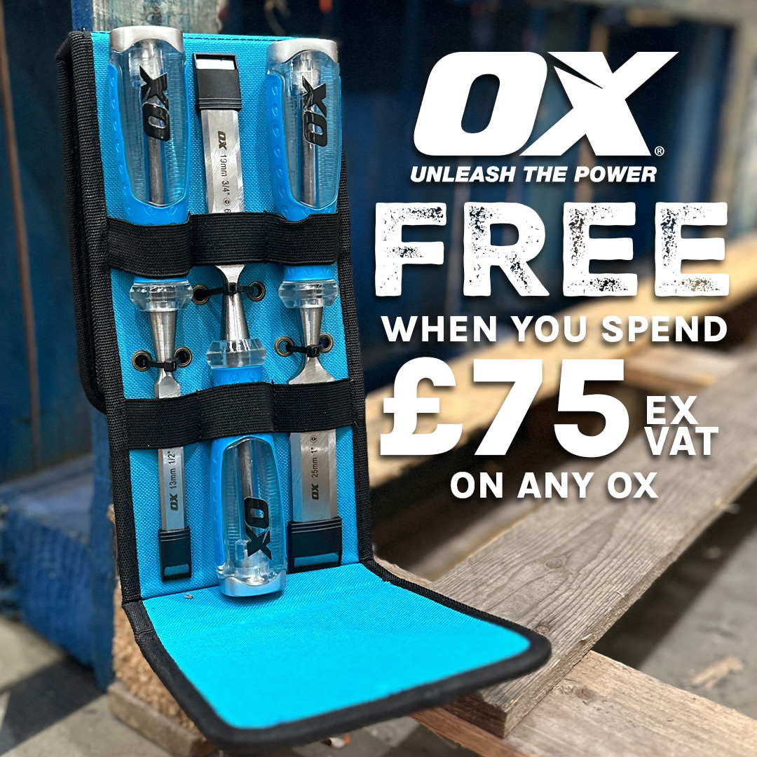 its_co_uk's tweet image. Claim a FREE Ox Chisel Set with a £75 ex VAT spend on ANY Ox

Hurry! Must End Thursday! &amp;gt; its.co.uk/ox-tools/

#Oxtools #Freebie #Chisels #ITStools #Offer #Deal