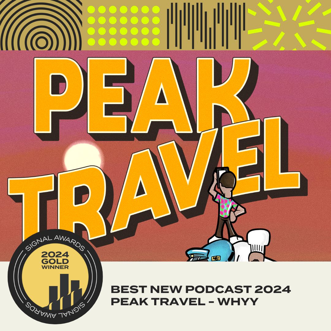 Peak Travel has taken the Gold at the <a href="/signalawards/">Signal Awards</a>  for Best New Podcast of 2024! We're honored to have been awarded this jury prize in a category with some stiff competition- including Trevor Noah and CNN!

Listen to Season 1: whyy.org/programs/peak-…
Season 2 coming in January!
