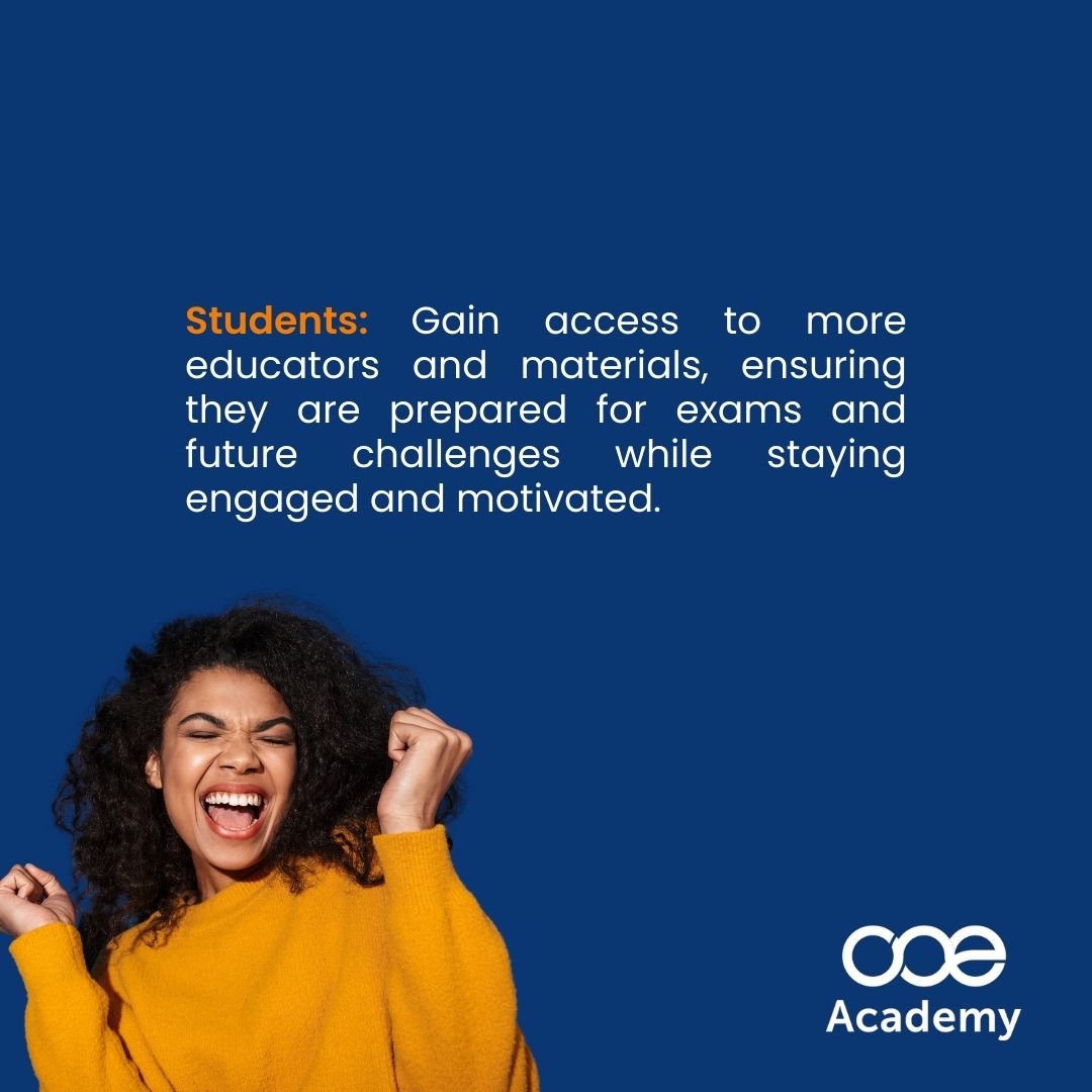 MyOneAcademy's tweet photo. One Academy's virtual learning platform offers numerous benefits for your entire school community!

Here is how it helps:
Schools: Optimise resource allocation.
Teachers: Reduce workload.
Students: Access to diverse educators.

Learn more in our latest blog post! 

#nvs #edutech https://t.co/HZb5htBgj2