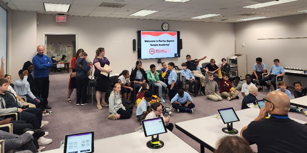 fairfaxvotes's tweet photo. We recently welcomed a 6th grade civics class from Fairfax Baptist Temple Academy to get a close look at democracy in action. 

The students observed the voting and counting processes. They also voted a mock ballot on the best ice cream flavors, pets and pizza toppings. 🍦🐶🍕 https://t.co/IPRia95LCV