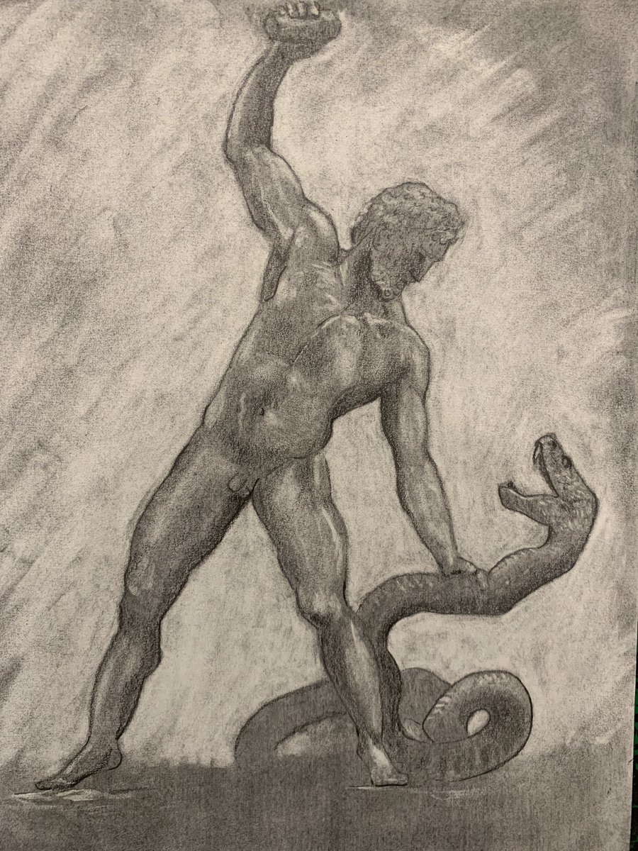 Dr. Juriste Masquée (@juriste_masquee) on Twitter photo Dessin au <a href="/MuseeLouvre/">Musée du Louvre</a>
Hercule combattant Acheloüs métamorphosé en serpent (cour Puget)
Esquisse à la mine de plomb puis dessin retravaillé à la poudre graphite (blancs repris à la gomme). Dessin au <a href="/MuseeLouvre/">Musée du Louvre</a>
Hercule combattant Acheloüs métamorphosé en serpent (cour Puget)
Esquisse à la mine de plomb puis dessin retravaillé à la poudre graphite (blancs repris à la gomme).