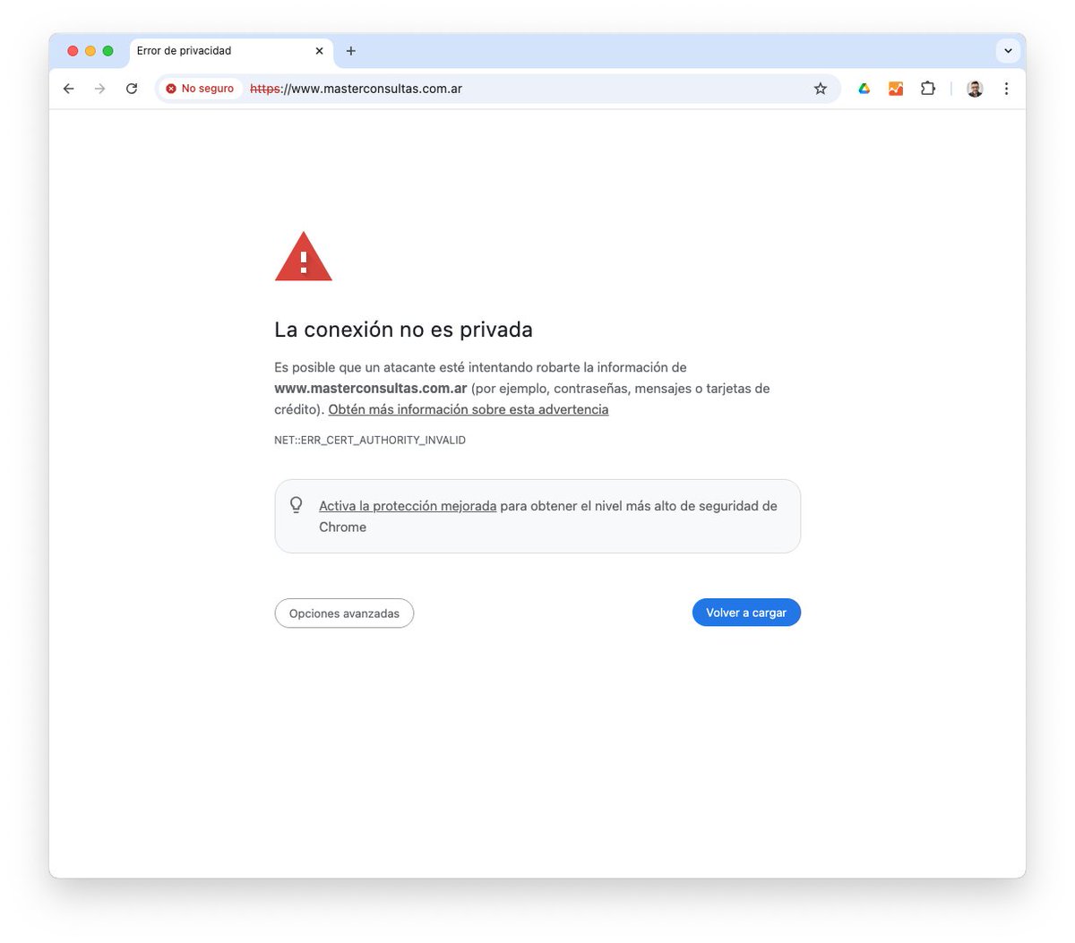 mf_pena's tweet photo. @PabloSabbatella Lástima que se olvidaron de renovar el SSL... Un papelón... https://t.co/pz9rBjLgvm