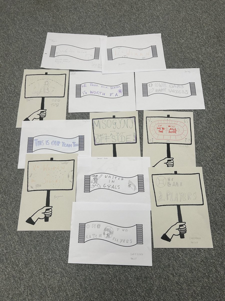 It’s been a fun day working with our amazing ⁦<a href="/DUSportExSci/">Dept of Sport & Exercise Sciences, Durham Uni.</a>⁩ students &amp; museums team on tackling sexism &amp; misogyny. Just a few examples to feed into our exhibition plans…..watch this space! ⚽️