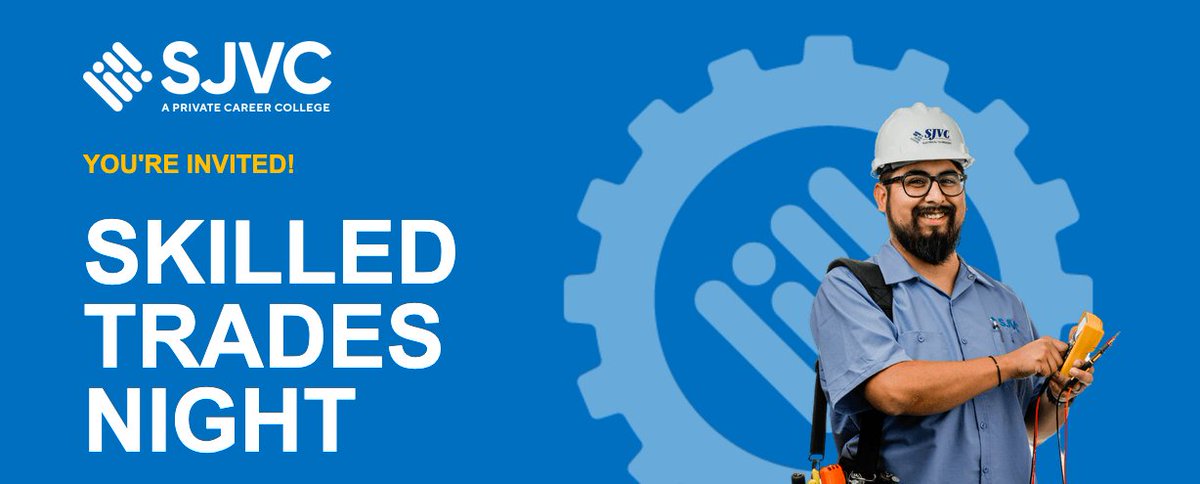 Join <a href="/jeffpoperadio/">Jeff Pope</a> and the Hot Squad tomorrow night at <a href="/SJVCollege/">SJVC Edu</a>'s Ontario campus from 6pm to 8pm for their Skilled Trades Night. For more info, go to SJVC.edu!