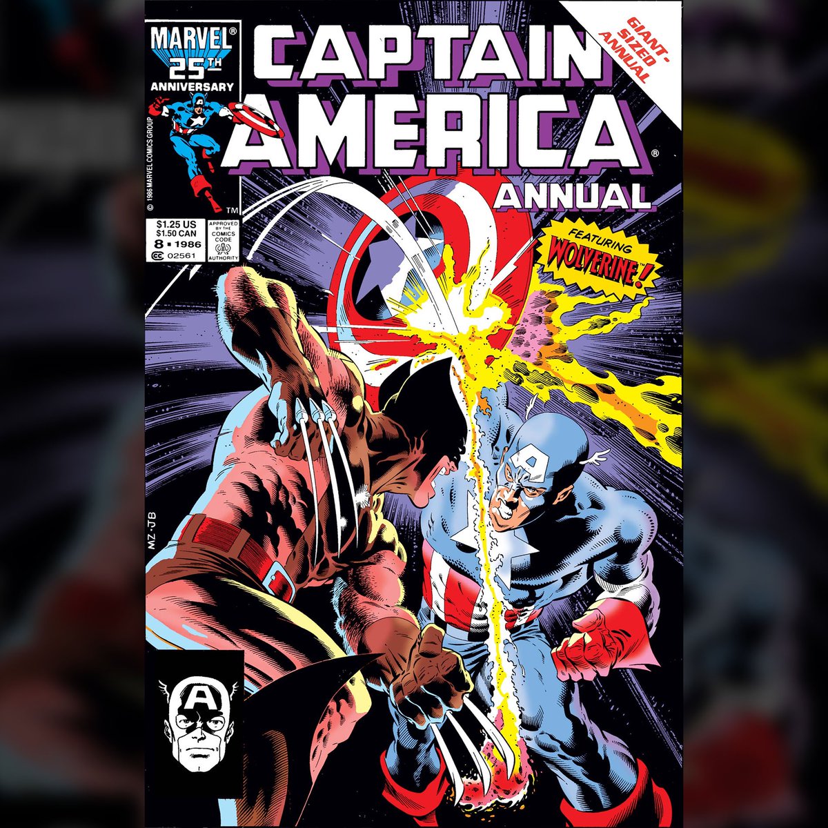 I got to meet &amp; spend some time with @MikeZeck at <a href="/SupanovaExpo/">Supanova Comic Con & Gaming 💥</a> earlier this year, so it was an honour to pay homage to Mike’s classic #CaptainAmerica cover with my upcoming  #Wolverine #5 variant cover. 

Pencils &amp; inks by me
Colours by @delgaduck 

#Falcon #SamWilson