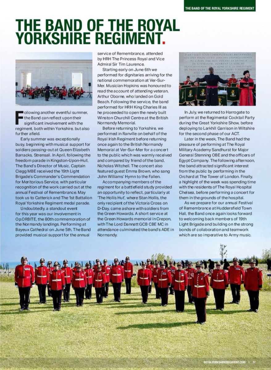 The Band of The Royal Yorkshire Regiment tweet media