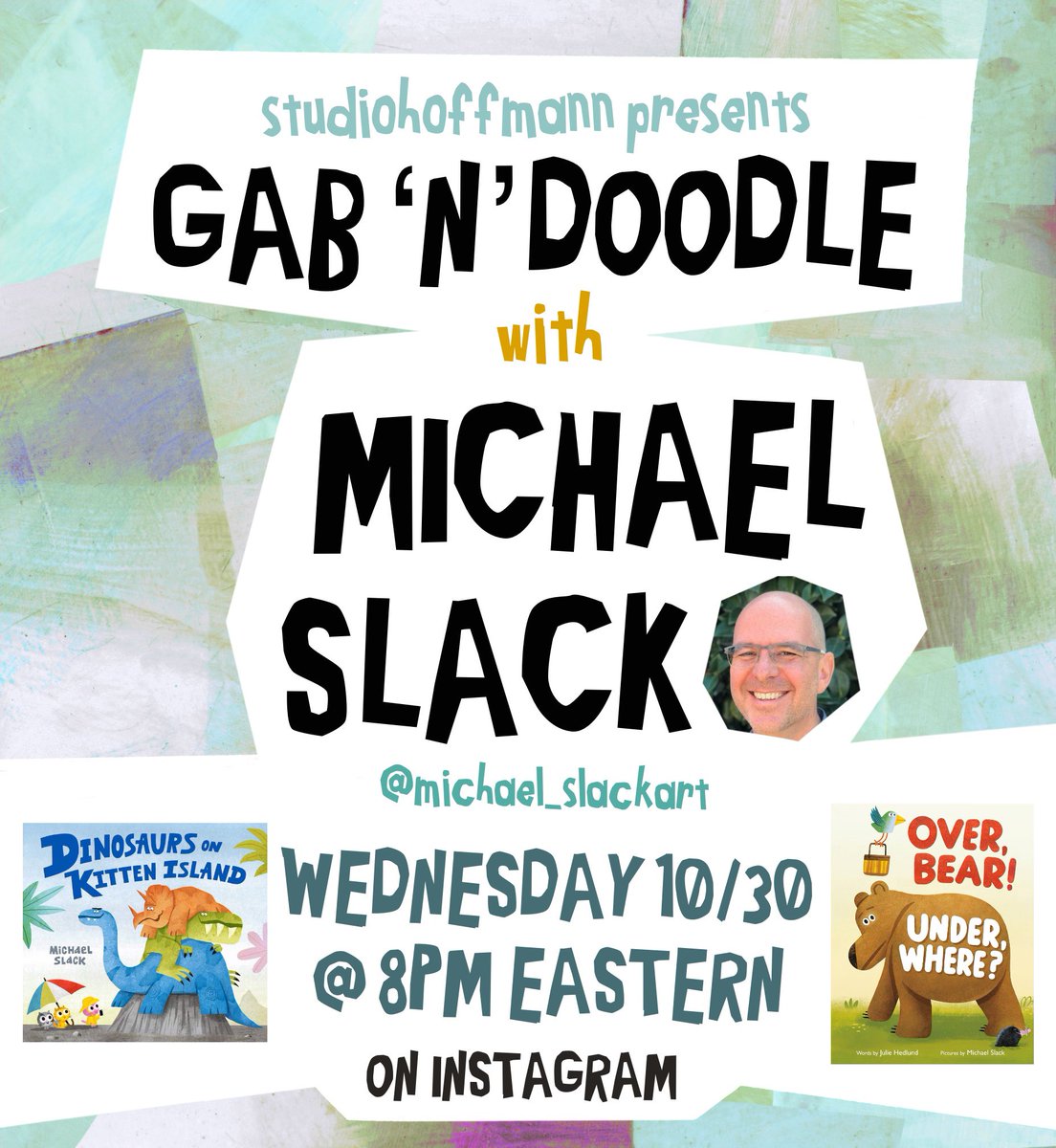 mark hoffmann (@studiohoffmann) on Twitter photo ‼️TOMORROW, Wed Oct 30th on another SPECIAL NIGHT, I’ll be joined by awesome #kidlit author/illustrator Michael Slack!
The way he combines flat shapes & colors with texture is *chef’s kiss
🗓️Join me 2 nights IN A ROW for Gab ’n’ Doodle
🚨TONIGHT 8pm ET: <a href="/MicahPlayer/">Micah Player</a>
#kidlitart ‼️TOMORROW, Wed Oct 30th on another SPECIAL NIGHT, I’ll be joined by awesome #kidlit author/illustrator Michael Slack!
The way he combines flat shapes & colors with texture is *chef’s kiss
🗓️Join me 2 nights IN A ROW for Gab ’n’ Doodle
🚨TONIGHT 8pm ET: <a href="/MicahPlayer/">Micah Player</a>
#kidlitart
