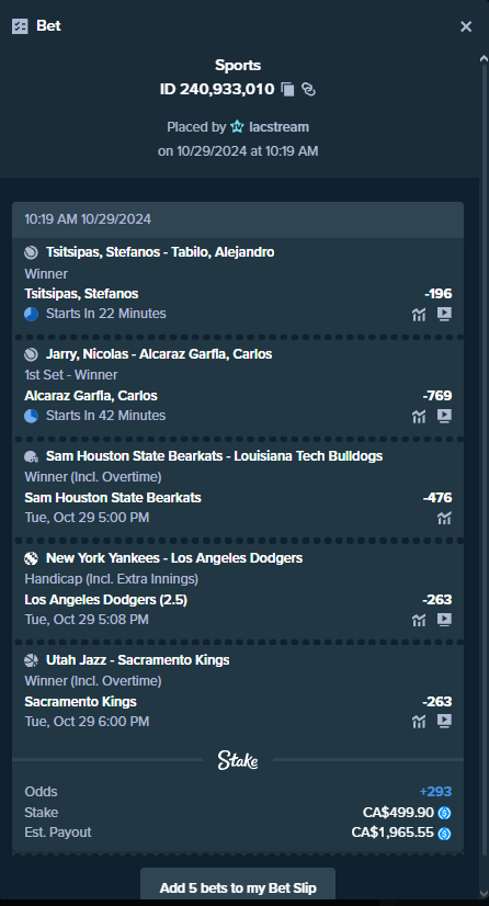 $500 GIVEAWAY IF THIS PARLAY WINS!

MUST LIKE, REPOST, AND COMMENT WITH SCREENSHOT OF SAME BET WITH A MIN OF $1.

stake.com/sports/home?ii…