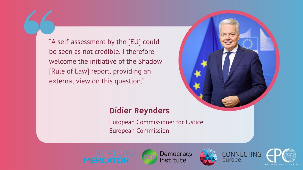 CnctingEurope's tweet photo. 🔍Event insight | Assessing  #EU's own adherence to #RuleOfLaw

The Commission’s annual #RuleOfLawReport evaluates the #RuleOfLaw across EU countries, yet a key chapter is missing.

The "Shadow Rule of Law Report" by the Rule of Law Clinic at @CEUDemInst aims to fill in this gap. https://t.co/ymdb9PsVu9