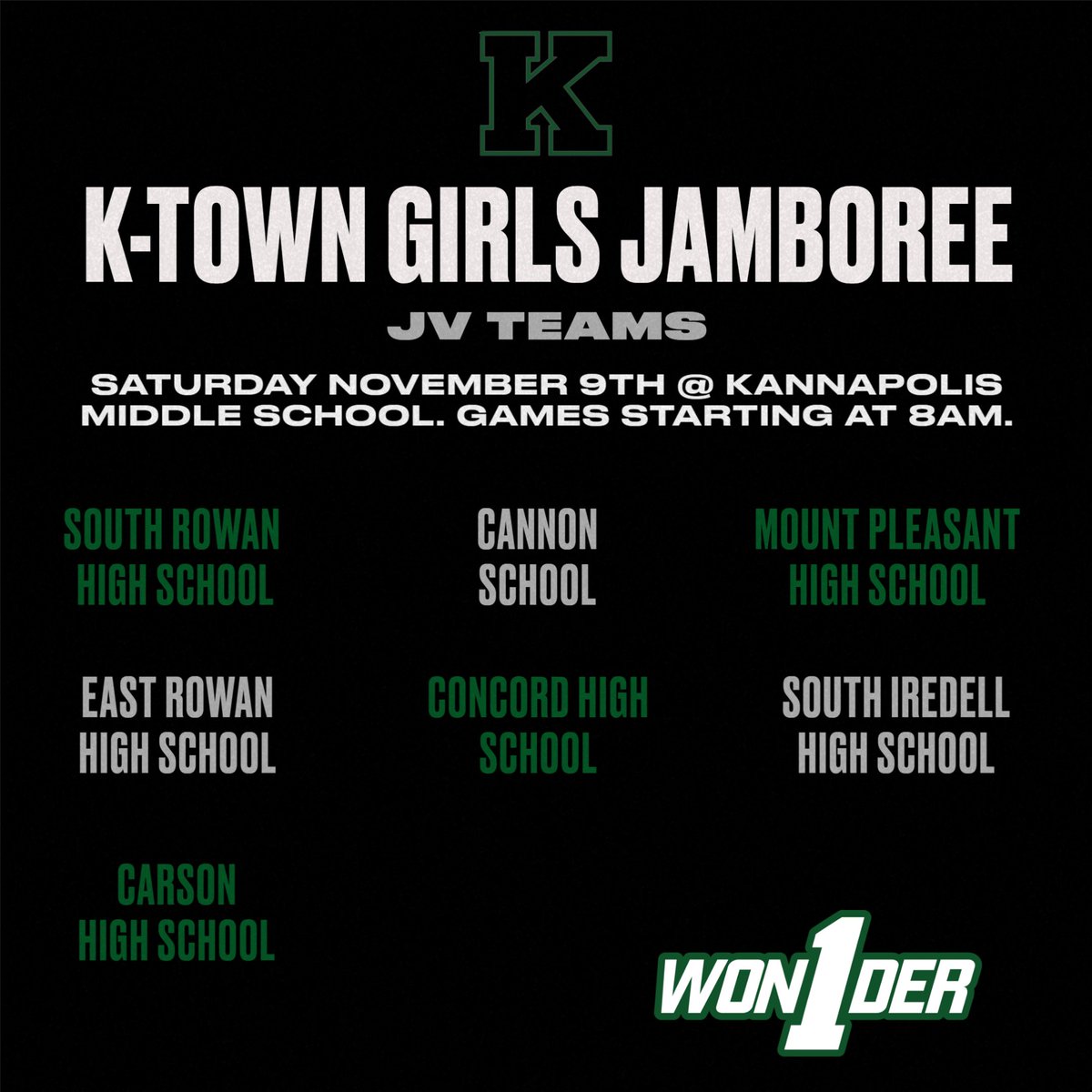 Be sure to come out to our first WBB Pre-Season Jamboree next Saturday <a href="/Kannapolis/">Kannapolis, NC</a> Middle School!
