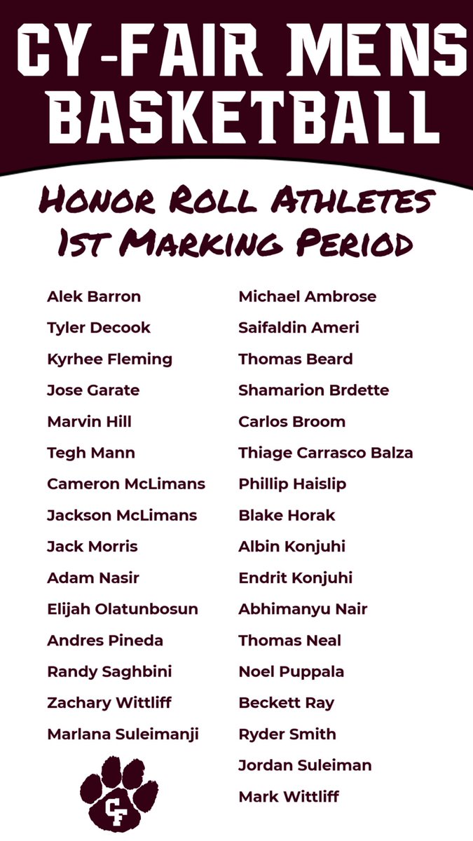 We are proud of all our boys basketball players for working hard in the classroom for the first marking period! 
STUDENT - Athlete

#BFNDbasketball 🏀📝📚