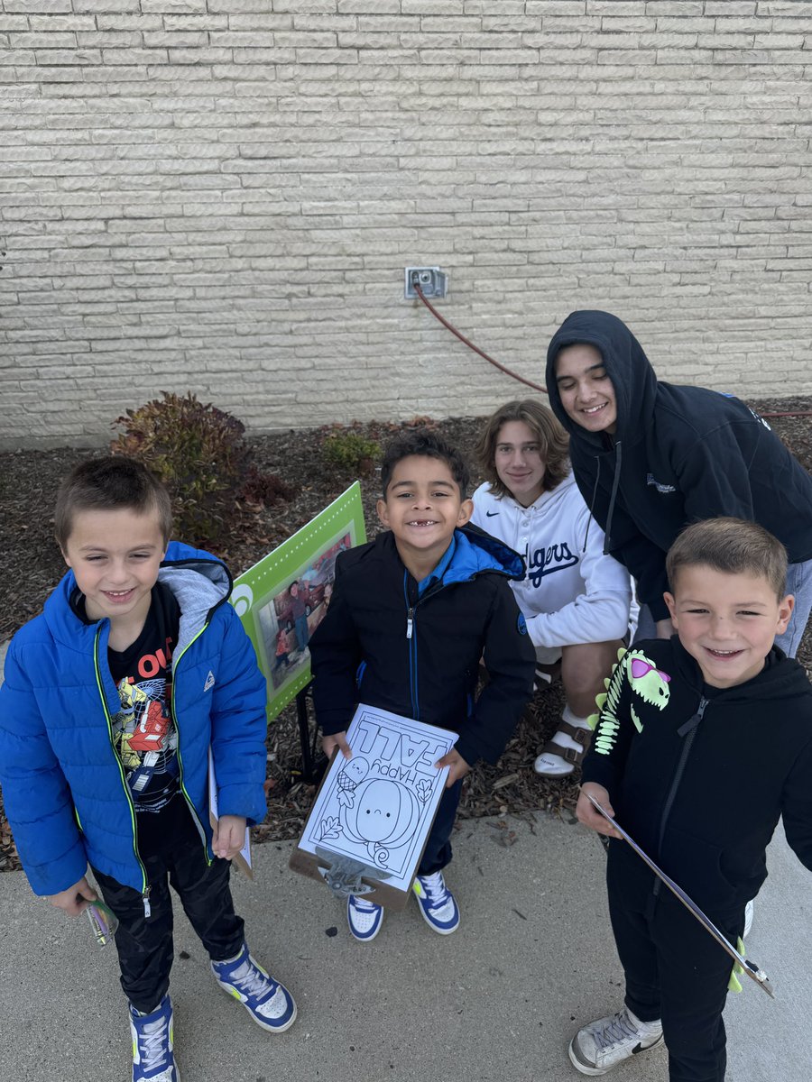 Thanks to <a href="/balibrary/">Barrington Area Library</a> for setting up the StoryWalk! Lines kindergarteners and 1st graders had a great time walking and reading with their Station buddies during Colt Time.