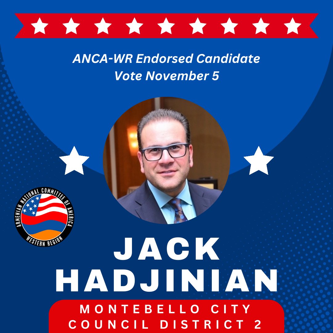 As Election Day approaches on November 5, remember to cast your ballots and propel meaningful change for Armenian-Americans everywhere.

Check out our latest graphic showcasing exceptional California State and Local candidates who have consistently shown their dedication to