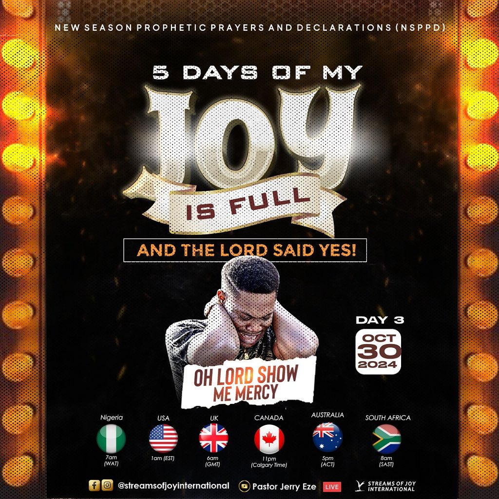 RealJerryEze's tweet image. NSPPDIANS, 
BECAUSE THIS WEDNESDAYS IS THE LAST IN OCTOBER,
AND WEDNESDAYS ARE FOR MERCY;
PREPARE FOR: MERCY TRANSITION DAY.
DAY3 OF 5DAYS OF MY JOY IS FULL- OH LORD SHOW ME MERCY.

Who is a God like You- Our EL-ROI, Pardoning iniquity And passing over the transgression of the…