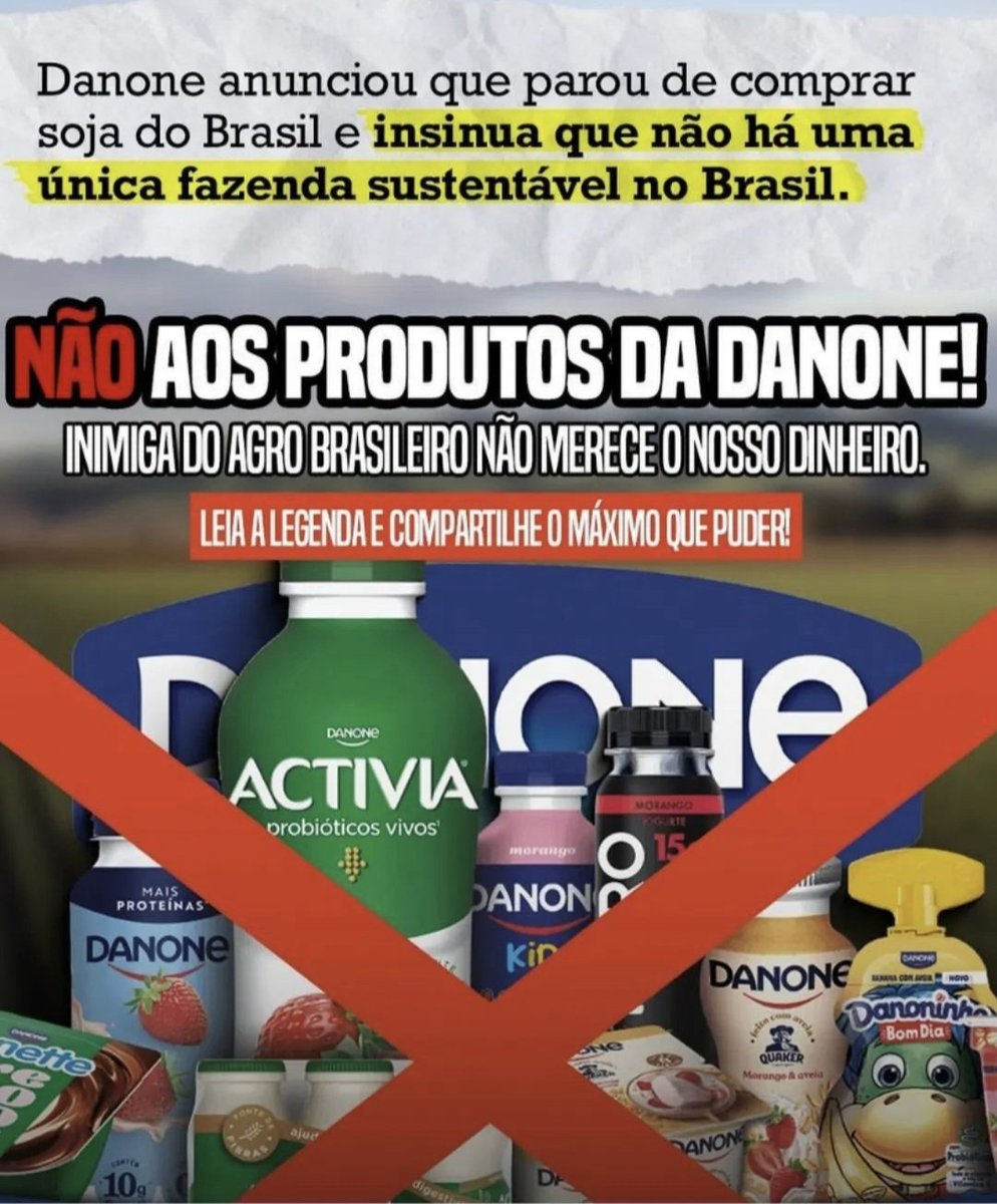 garotadobela's tweet photo. Preste atenção aos produtos que você consome da @Danone 
#DanoneNao https://t.co/WzJaaZXgtj