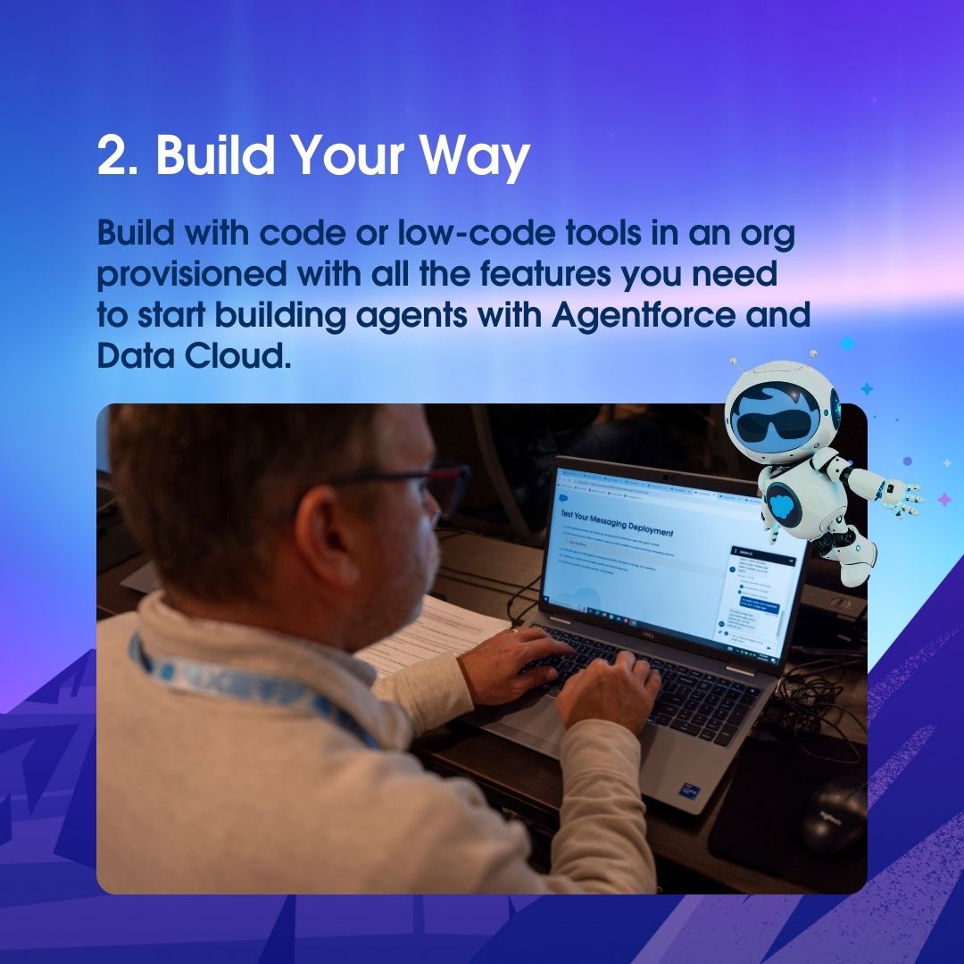 SalesforceAdmns's tweet photo. 🤖 Learn. Build. Connect. Win. 

Join the Agentforce Hackathon November 18-19 before #AgentforceTour NYC! 

You'll team up with fellow Trailblazers to showcase what can be #BuiltWithAgentforce + compete for cash prizes. Terms apply. #SFContest

Register: https://t.co/u2qXW4bZS2