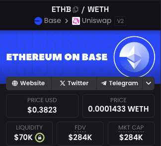 We have finally our locked symbol on DexScreener! 
- Contract is safu
- Tokens are well distributed 
- Community is working hard over 6+ months
dexscreener.com/base/0x7274e7b…