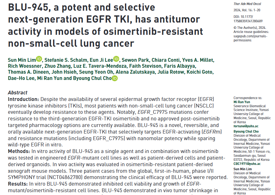 Therapeutic Advances in Medical Oncology tweet media