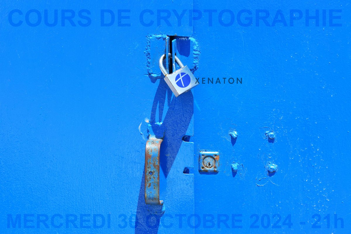 xenatonOfficial's tweet image. ⚔️ COURS DE CRYPTOGRAPHIE GRATUIT - DEMAIN MERCREDI 30 OCTOBRE à 21h

Nous organisons un cours de cryptographie gratuit d’une heure à 21h demain mercredi 30 octobre pour faire découvrir l’aspect essentiel et plutôt unique (malheureusement) de ce que nous proposons en tant que…