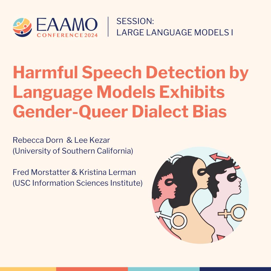 EAAMO_ORG's tweet image. Next up, a vital study on #contentmoderation bias affecting gender-queer voices. Researchers from @USC and @USC_ISI reveal how certain LLMs disproportionately flag posts by transgender and non-binary individuals as harmful, raising concerns about fairness in online discourse ⚧️
