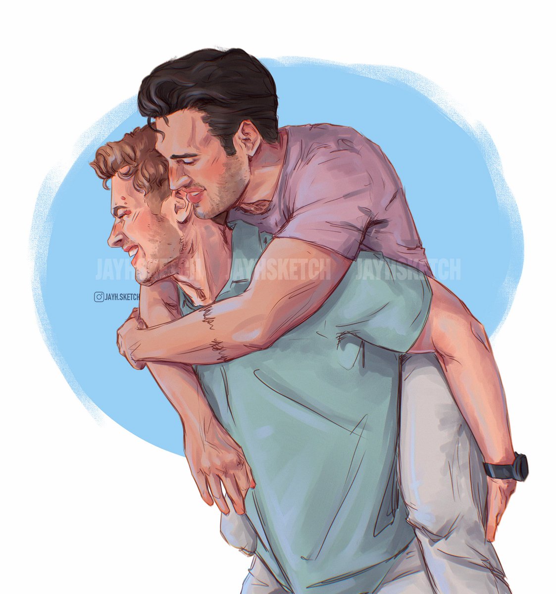 JayhSketch's tweet photo. "I love my petit and cute side"
I had to do this trend with buddie I mean- look at them!! https://t.co/tS8AOhcDOe
