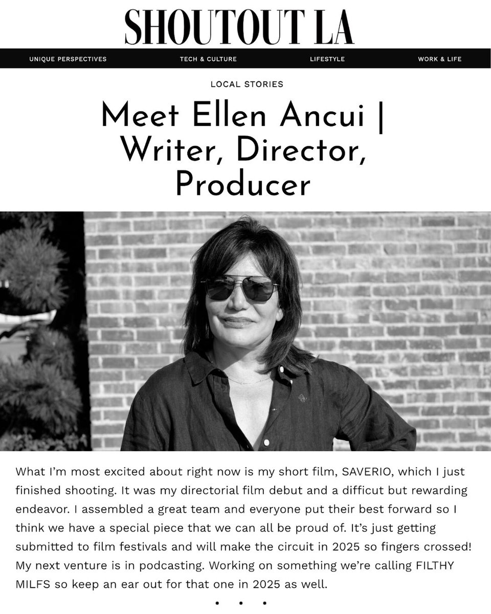 Explore the career journey of Ellen Ancui as she discusses her experiences with Shoutout LA by reading the full interview here! shoutoutla.com/meet-ellen-anc…

Ellen is the director/writer of our upcoming short film, SAVERIO — follow along for more SAVERIO updates!