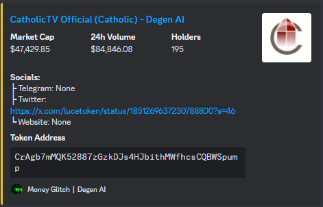 404Labs_'s tweet photo. Today, we're thrilled to officially launch our first AI tool, and it's also time for us to close the doors

Just today, our AI degen caller snipped this:

$ANIMAL 28k to 1.5M - 53x
$GTA 32k to 1.1M - 34x
$elefant 18k to 331K - 18x
$Catholic 47k to 500k - 10x

KOLs, tools, AI tools, alpha, degens and more

404 is officially starting its CULT journey